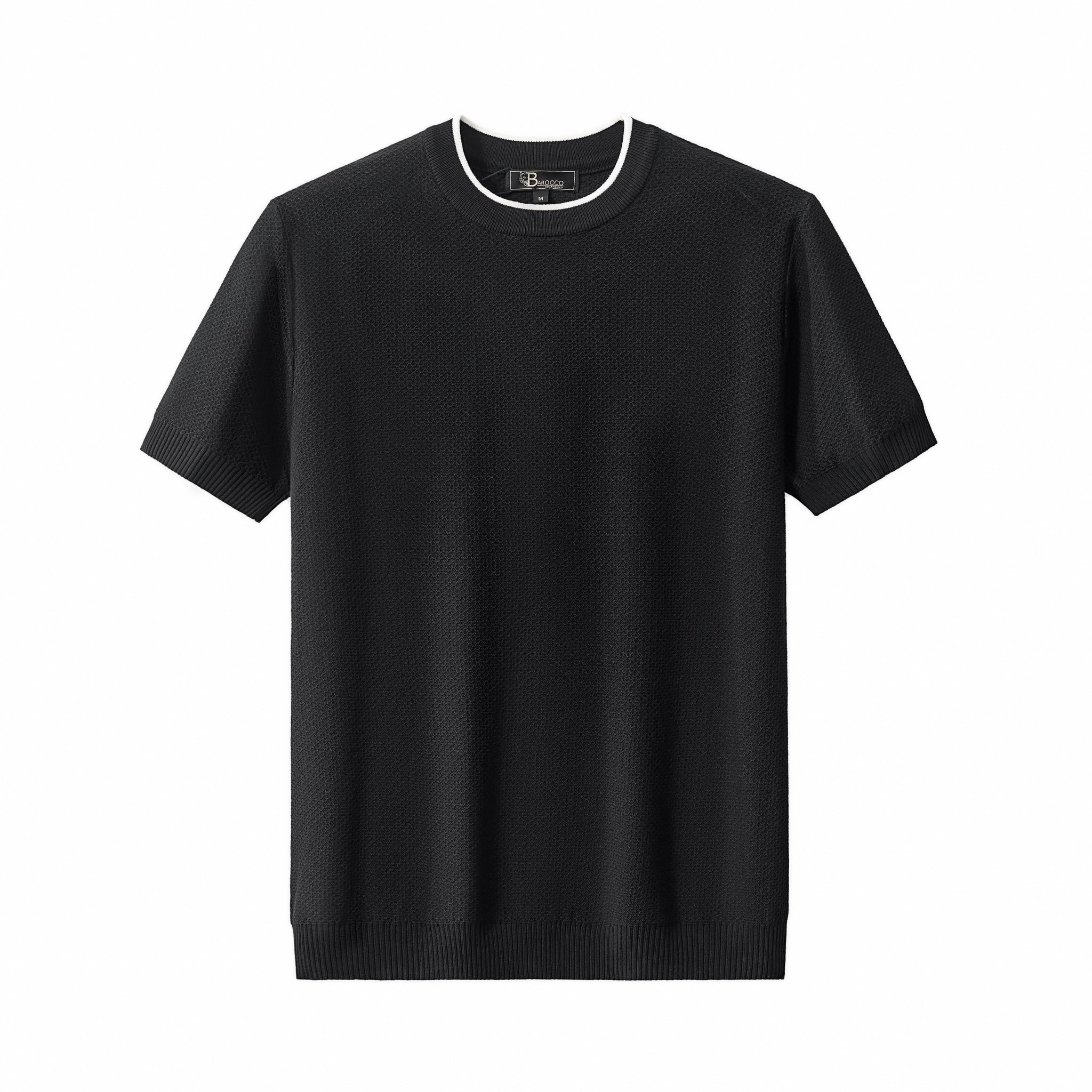 Textura Knit Tee BLACK - My Men's Shop