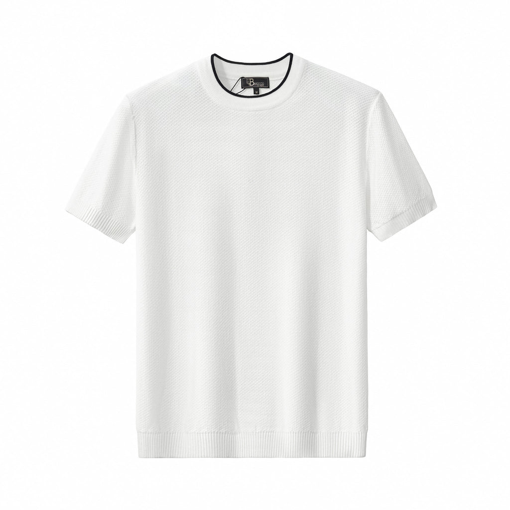 Textura Knit Tee WHITE - My Men's Shop
