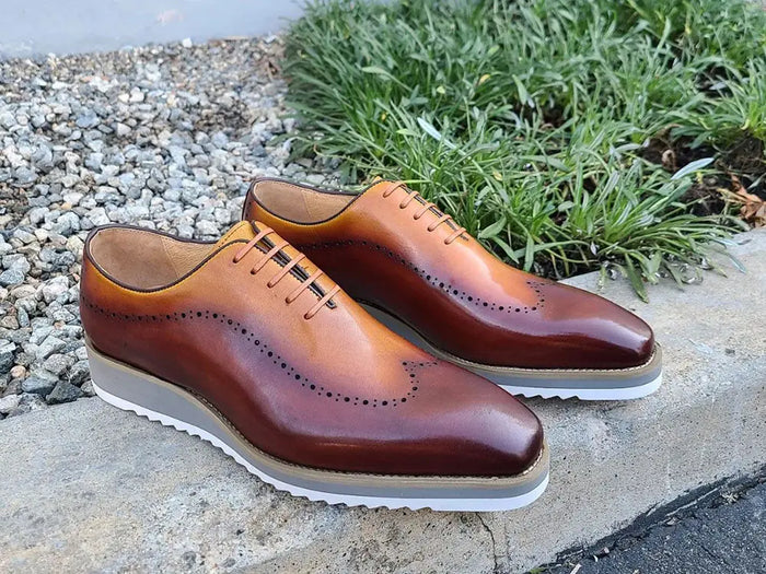 Two Tone Oxford With Lightweight Sole - My Men's Shop