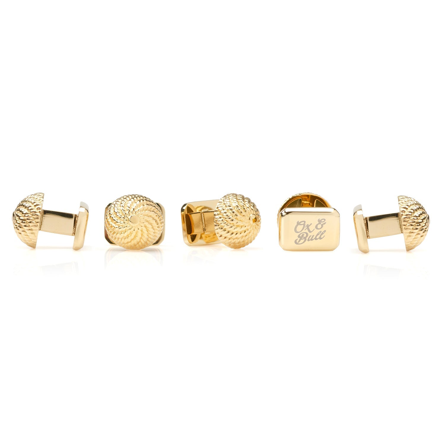 VDP 3D Colony Gold Stainless Stud Set