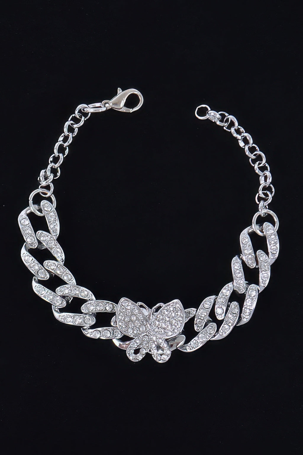 Women's Rhinestone Butterfly Chain Bracelet BYMANYC ® New York CONTEMPORARY VIBRANT MODERN JEWELRY - New Collection