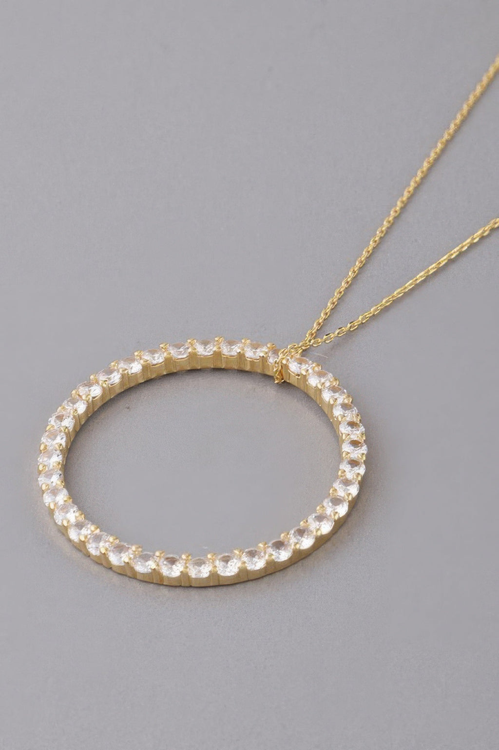 Women's Jewel Lined Circle Pendant Necklace BYMANYC ® New York CONTEMPORARY VIBRANT MODERN FASHION - New Collection