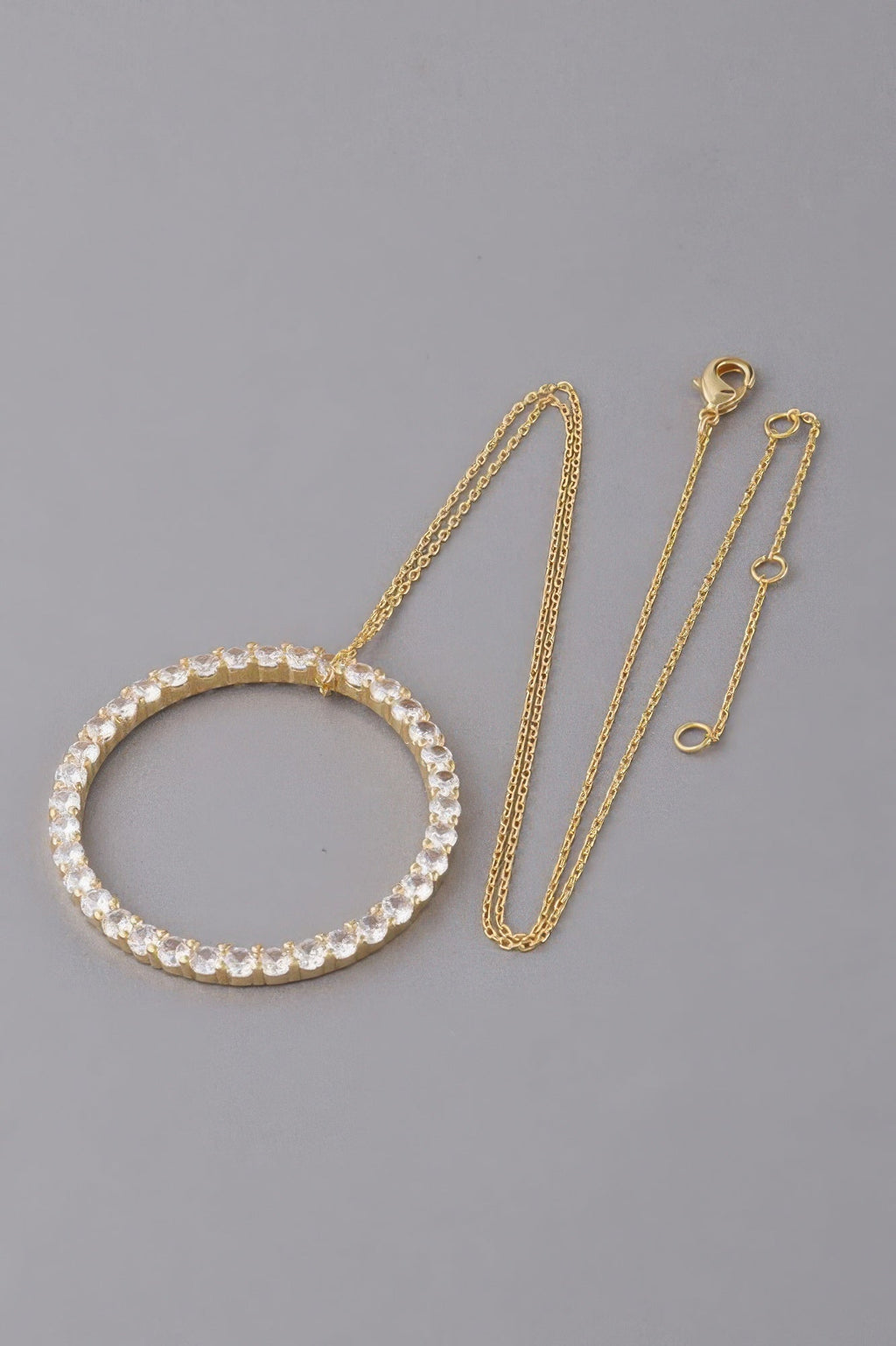 Women's Jewel Lined Circle Pendant Necklace BYMANYC ® New York CONTEMPORARY VIBRANT MODERN FASHION - New Collection