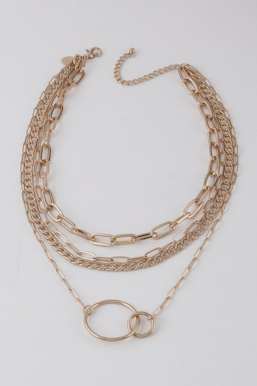 Women's Multi Linked Circles Chain Necklace BYMANYC ® New York CONTEMPORARY VIBRANT MODERN FASHION - New Collection