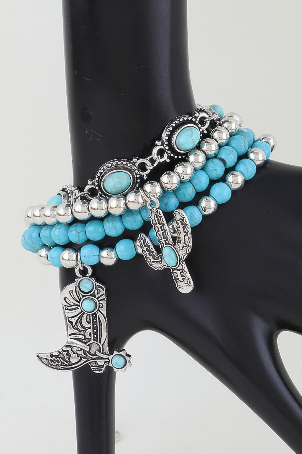 Women's Antique Cowboy Boot Beaded Bracelet BYMANYC ® New York CONTEMPORARY VIBRANT MODERN JEWELRY - New Collection