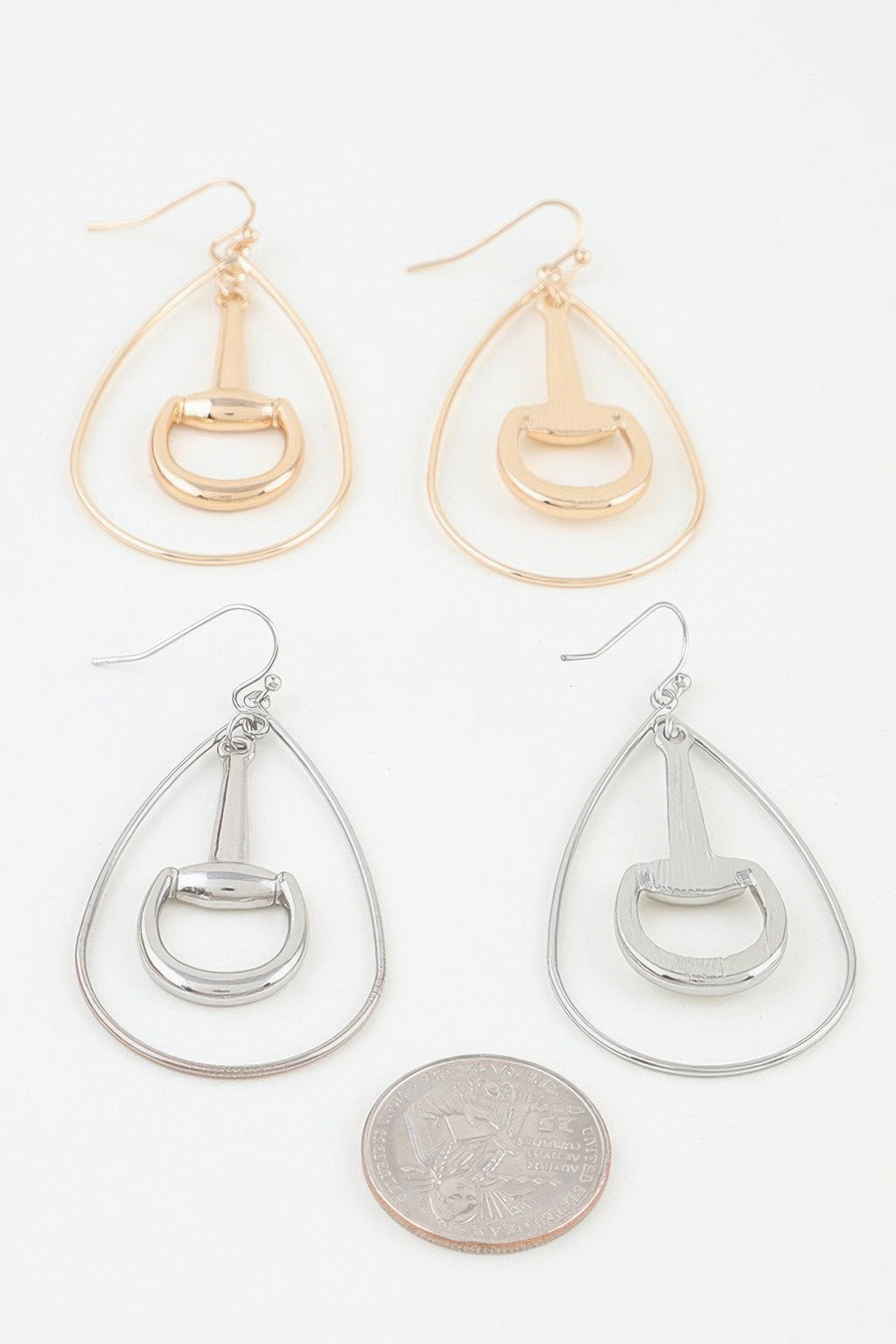 Women's Drop Earrings Modern Toggle Teardrop BYMANYC ® New York CONTEMPORARY SCULPTURAL FRAME DANGLE - New Collection