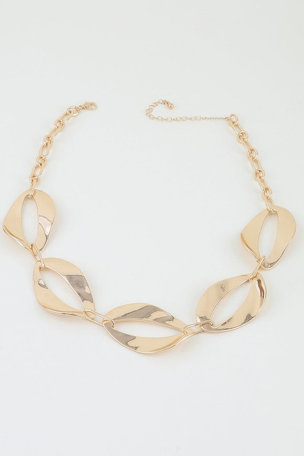 Women's Chain Necklace Hammered Abstract BYMANYC ® New York SCULPTURAL TEXTURED LINK COLLAR - New Collection