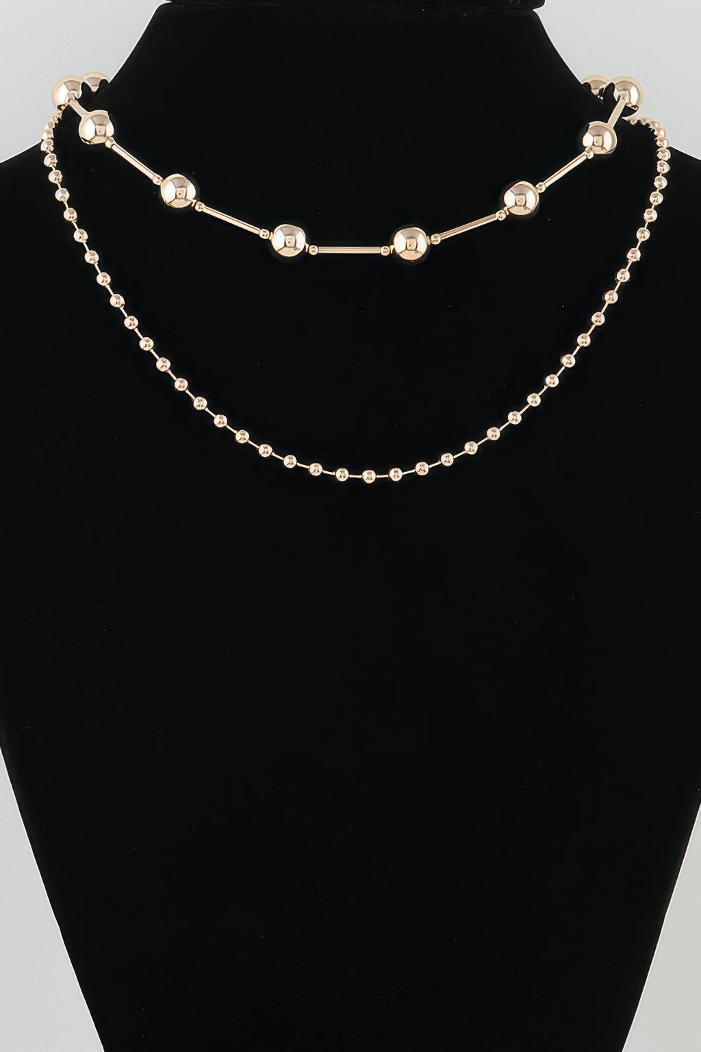 Women's Chain Necklace Double Polished Space BYMANYC ® New York CONTEMPORARY DUAL-LAYER LINK COLLAR - New Collection