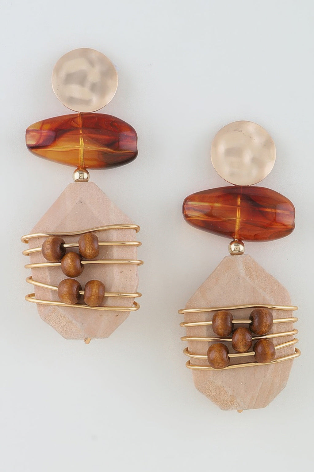 Women's Drop Earrings Abstract Pillar Accent BYMANYC ® New York HISTORIC GEOMETRIC DANGLE EARRINGS - New Collection
