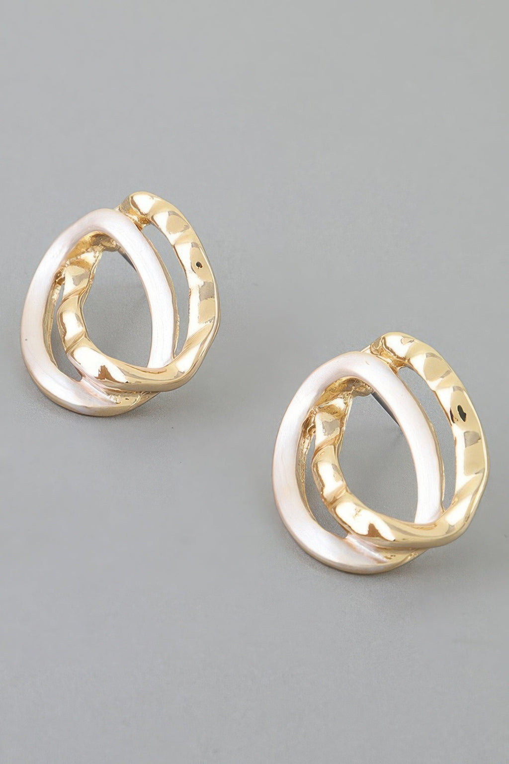 Women's Earrings Drops Interlocking BYMANYC ® New York SOHO HAMMERED - New Collection