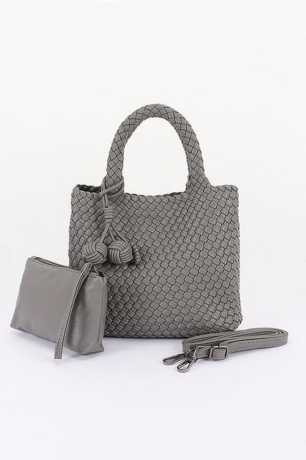 Women's Tote Bag Braided Vegan Leather BYMANYC ® New York CONTEMPORARY WOVEN SHOPPER PURSE - New Collection