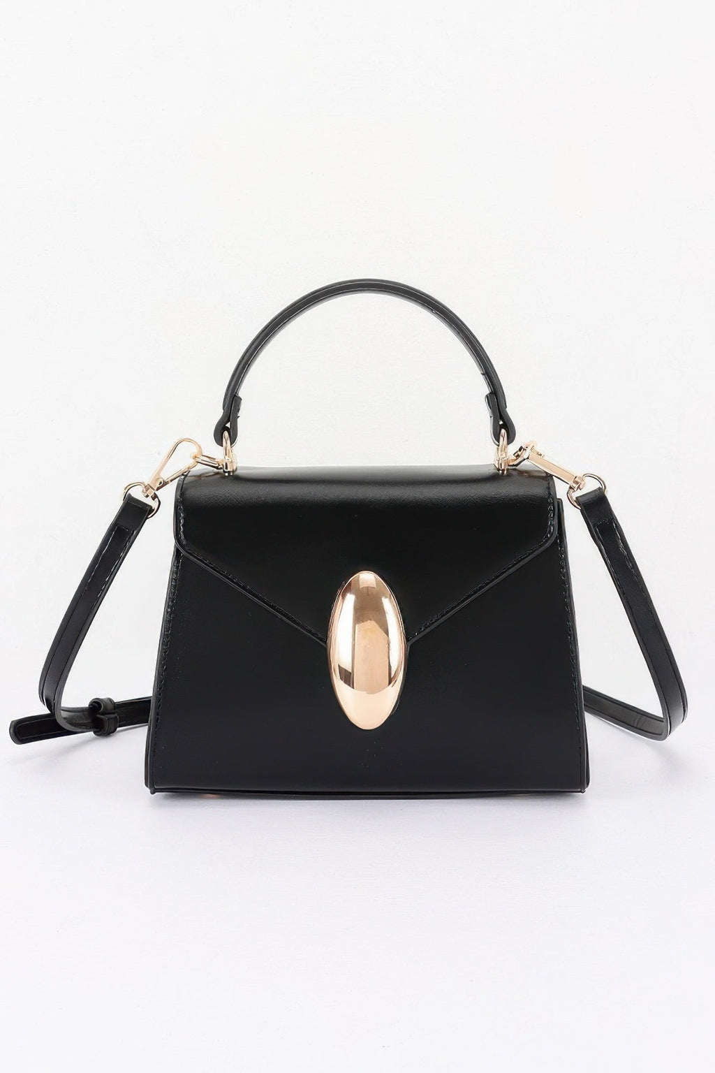 Women's Top Handle Bag Vegan Leather Flap BYMANYC ® New York CONTEMPORARY SLEEK STRUCTURED PURSE - New Collection