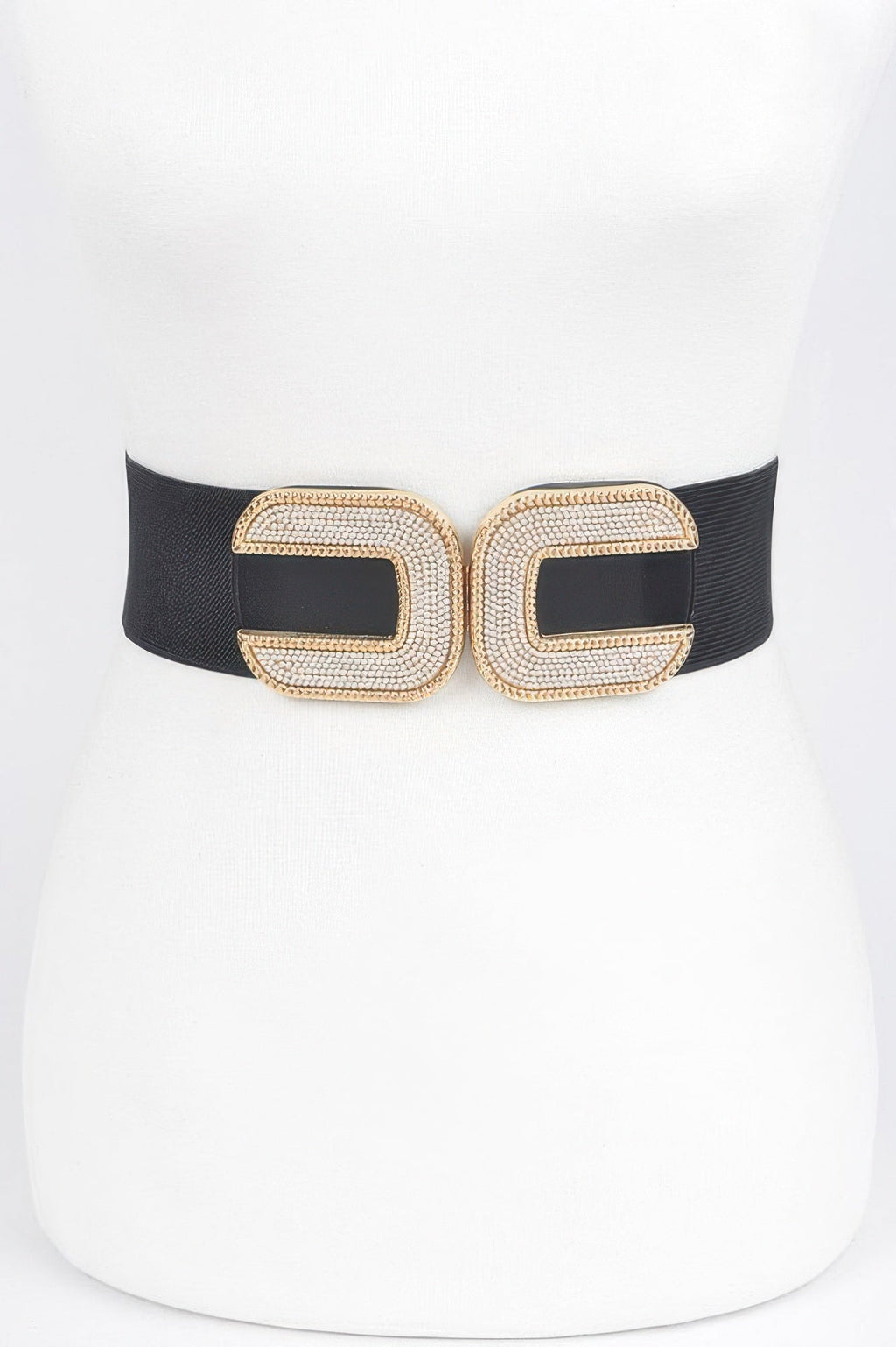 WOMEN'S BELT ASTOR Rhinestone Buckle Stretch BYMANYC ® New York
