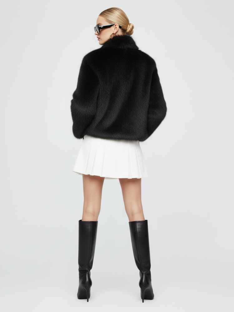 Women's Faux Fur Jacket UPPER EAST SIDE ECO FASHION BYMANYC ® New York