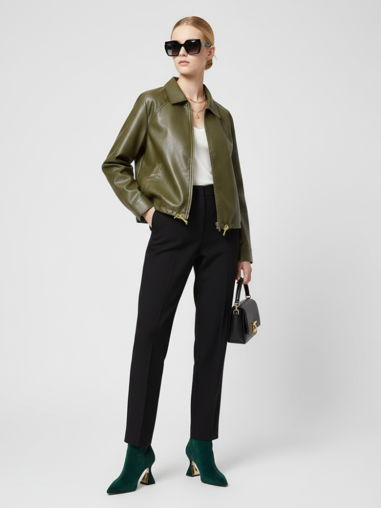 Women's Faux Leather Jacket WEST VILLAGE ECO FASHION BYMANYC ® New York
