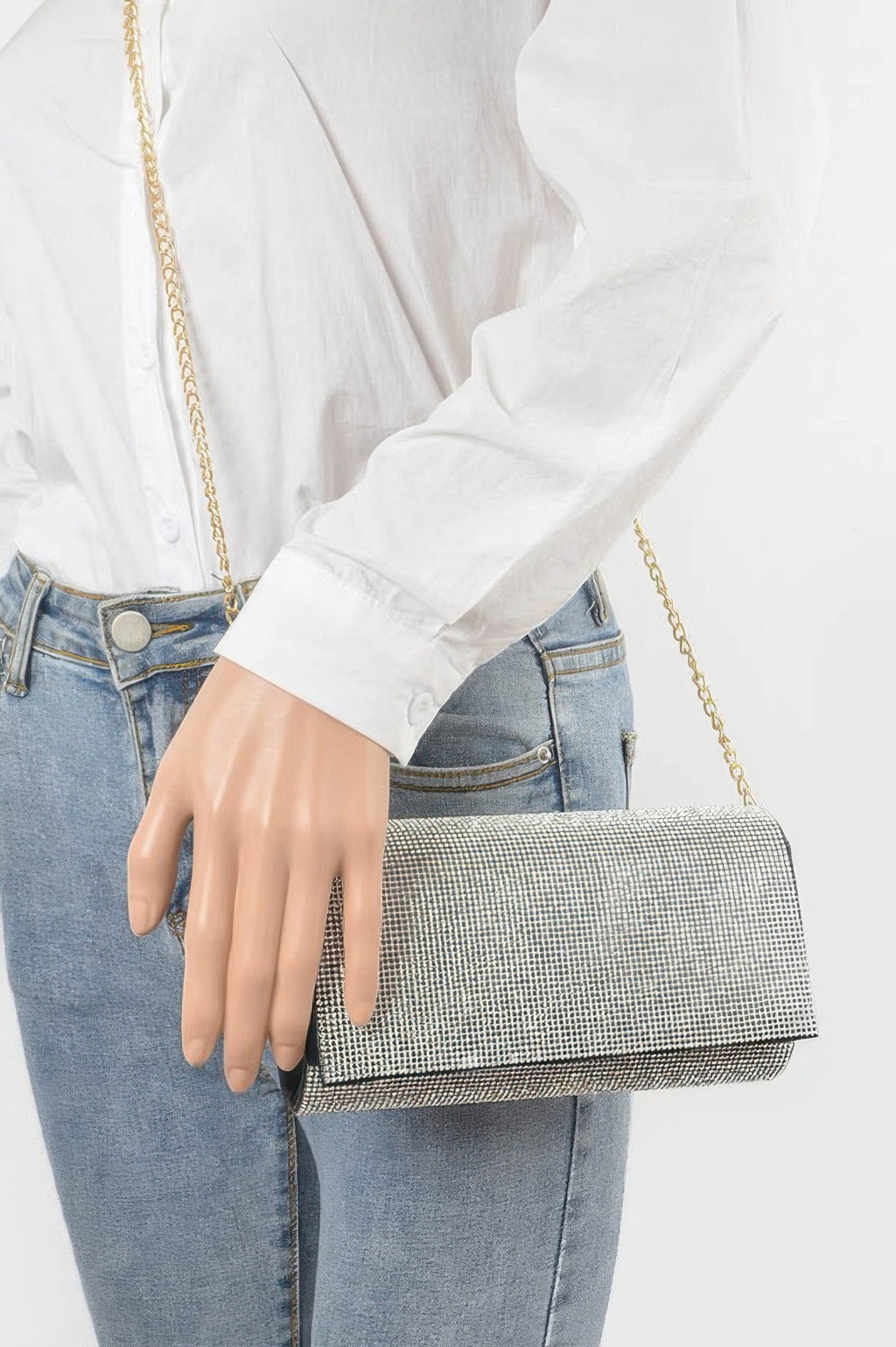 Women's Handbag Rhinestone Clutch - THE VILLAGE - BYMANYC ® New York