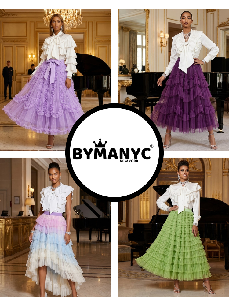 Women's Plum Tulle Skirt • OPÉRA GARNIER • New Collection PARIS LE MARAIS BYMANYC ® New York