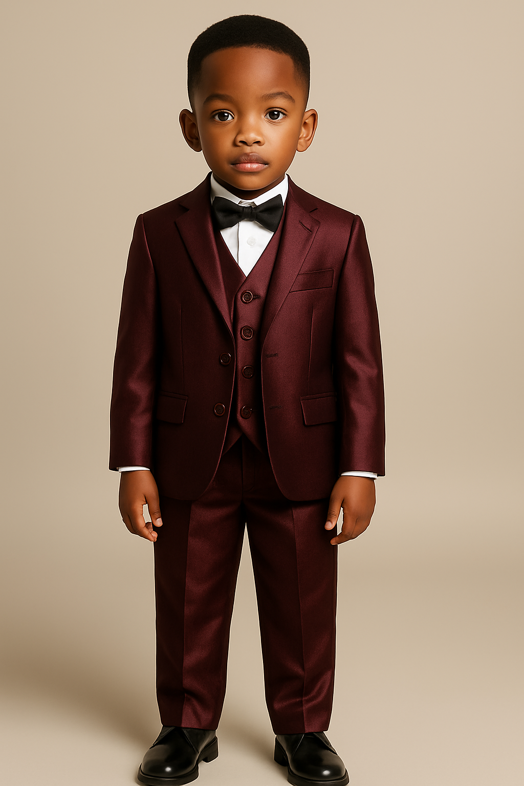 Shiny Boys TR Burgundy 3-Piece Suit