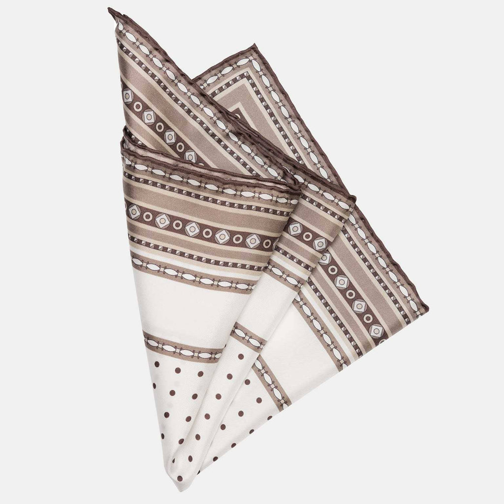 Pois - Silk Pocket Square - Sand - My Men's Shop