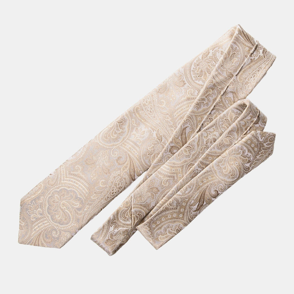 Montecarlo - Silk Jacquard Tie - Champagne - My Men's Shop