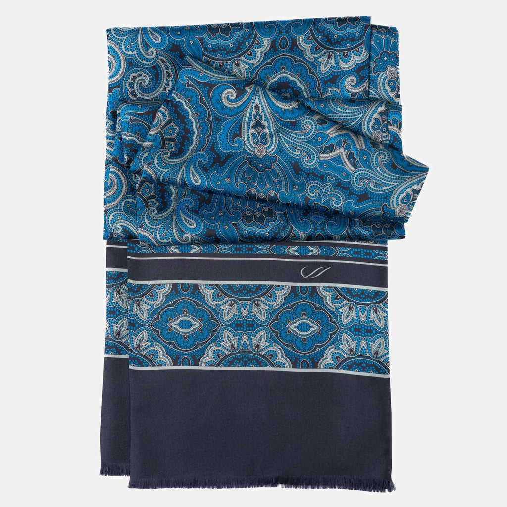 Ferrara - Silk Scarf - Blue - My Men's Shop