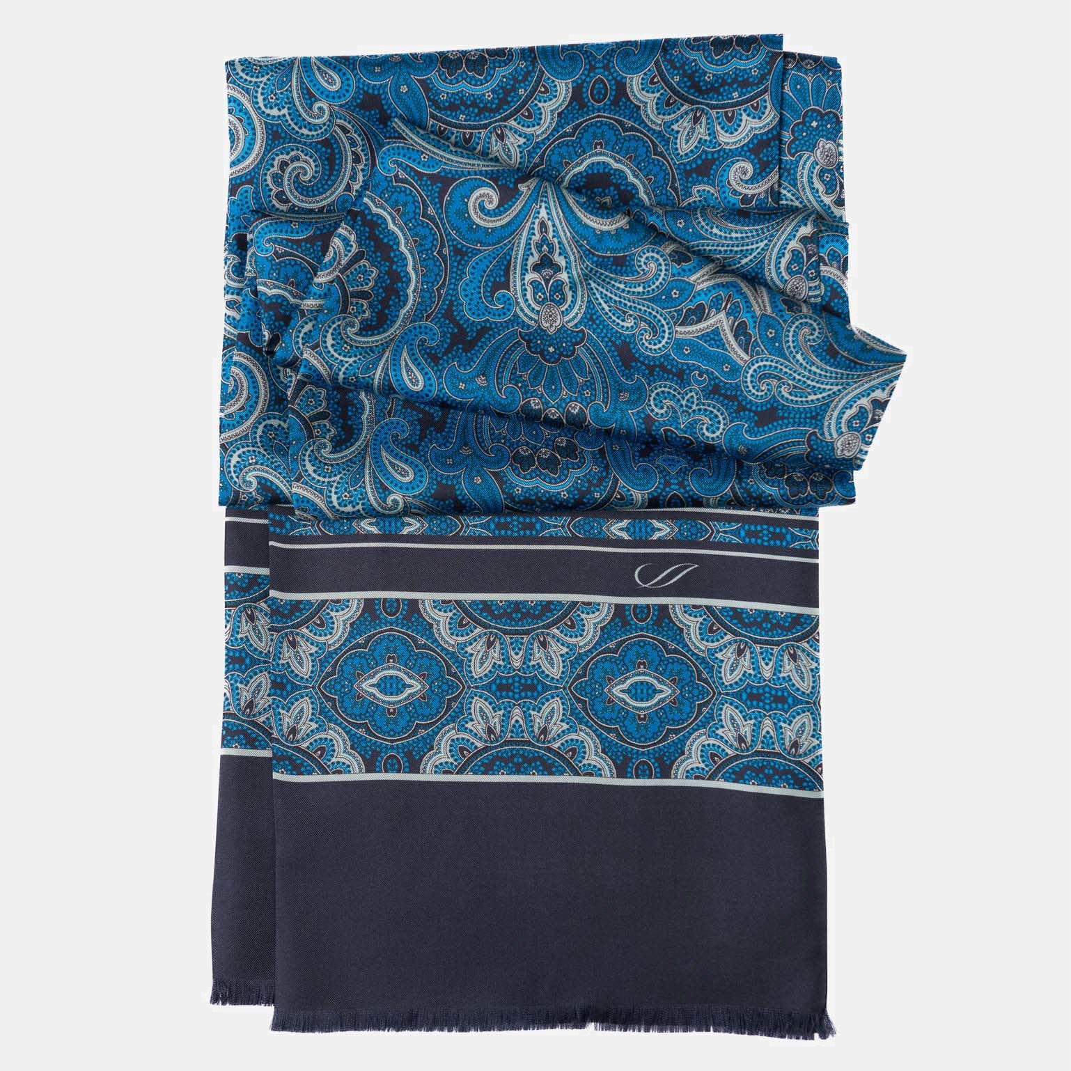 Ferrara - Silk Scarf - Blue - My Men's Shop