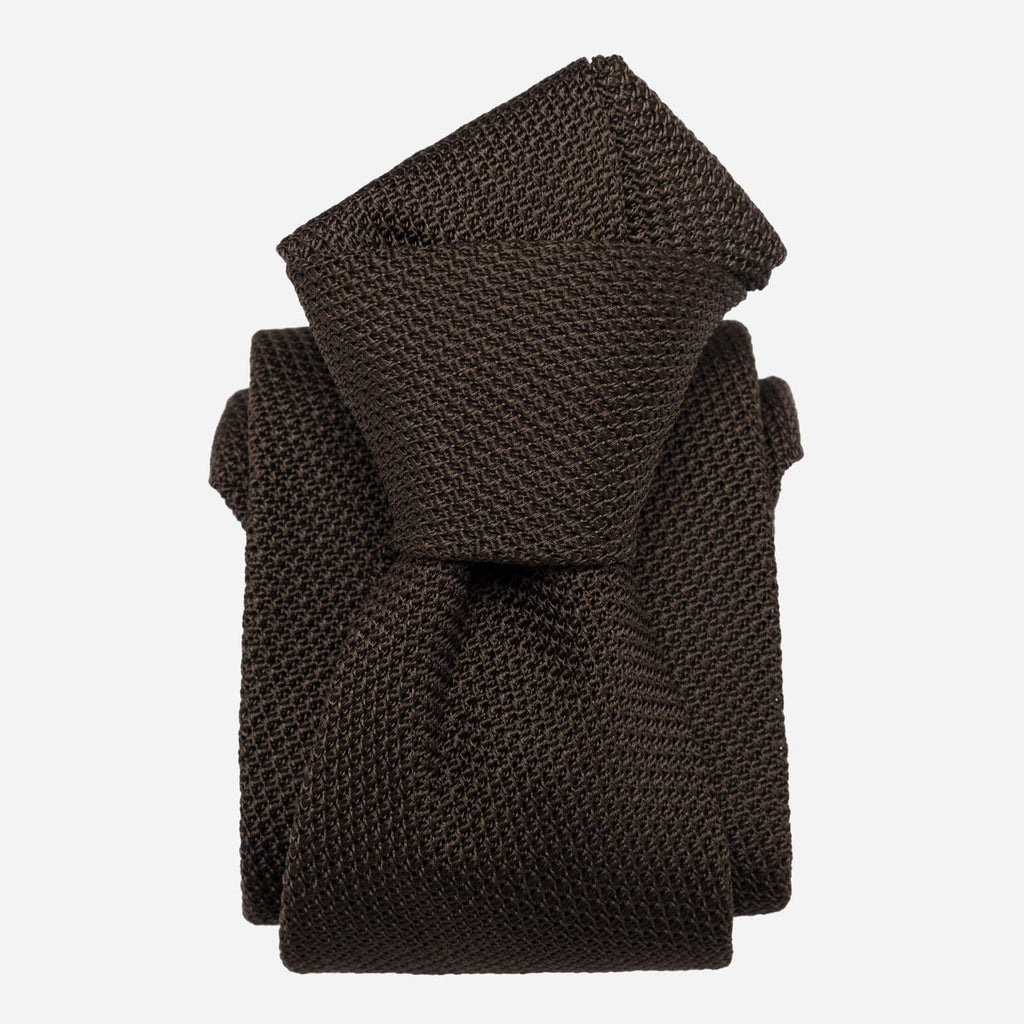 Mocha - Brown Silk Grenadine Tie - My Men's Shop