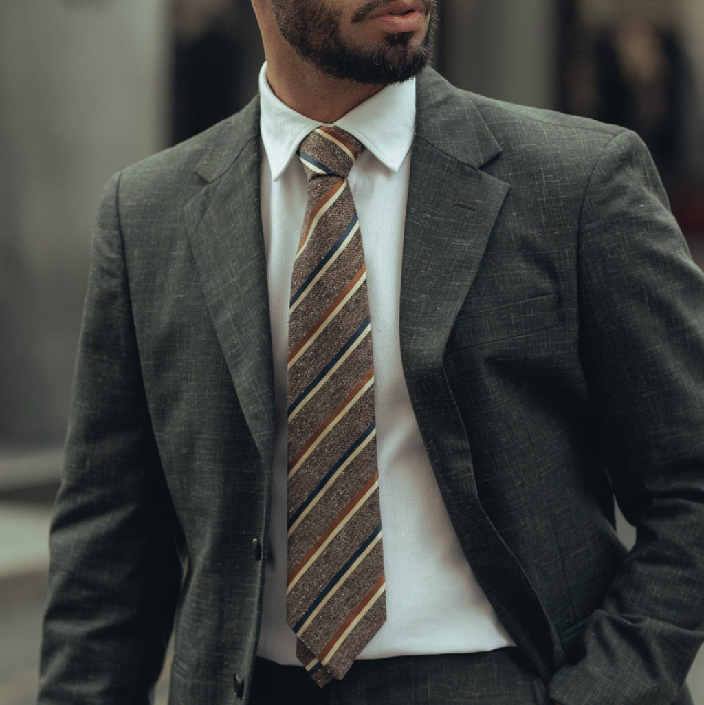 Velletri - Silk Jacquard Tie - Oak