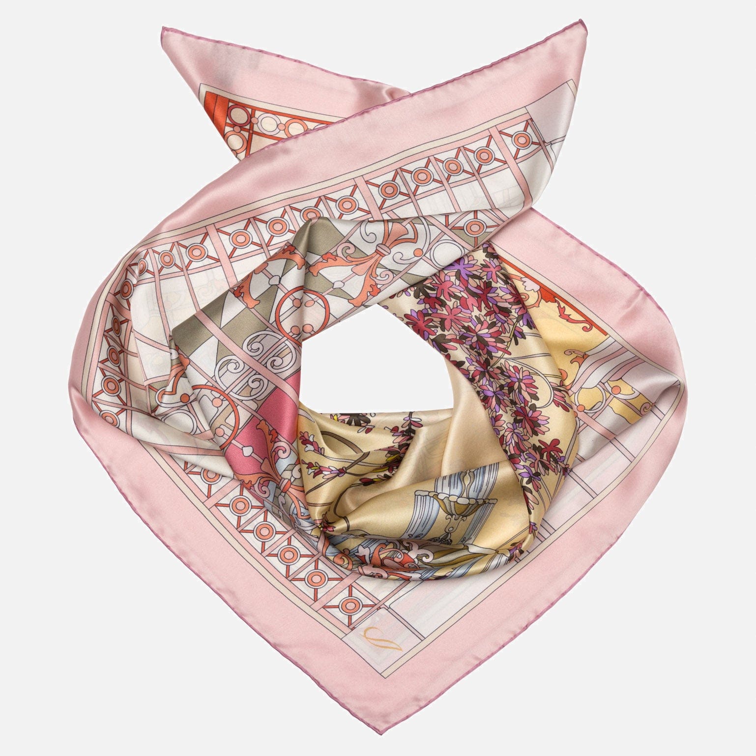 Garden of Dreams - Silk Foulard - Pink - My Men's Shop