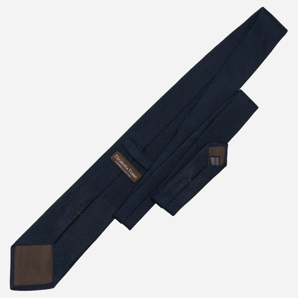 Cavour - Dark Navy Silk Grenadine Tie - My Men's Shop