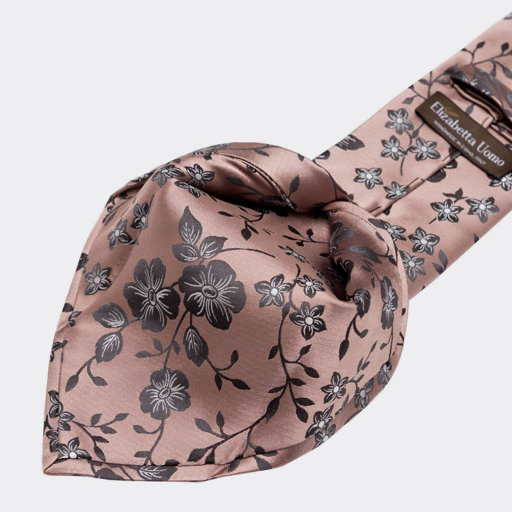 Silvio - Silk Jacquard Tie - Dusty Rose