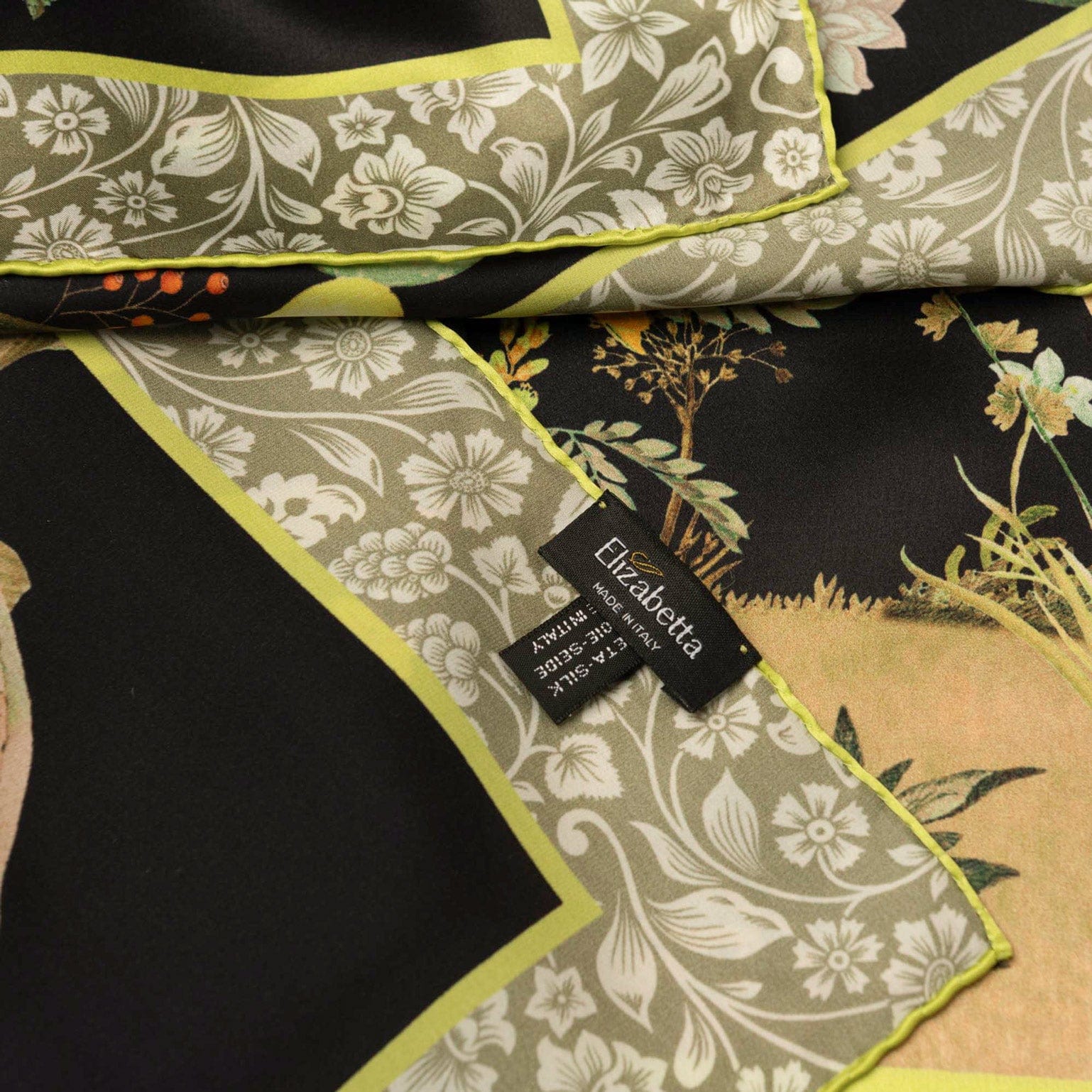 Fantasia - Silk Foulard - Black - My Men's Shop
