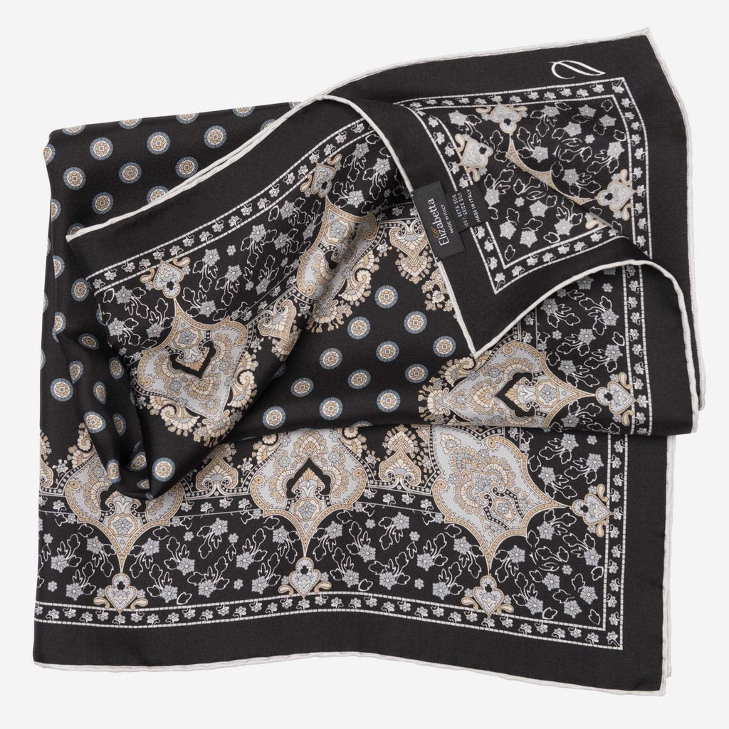 Filippo - Silk Neckerchief - Black