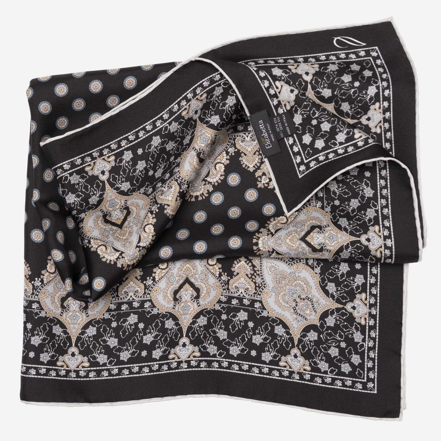 Filippo - Silk Neckerchief - Black