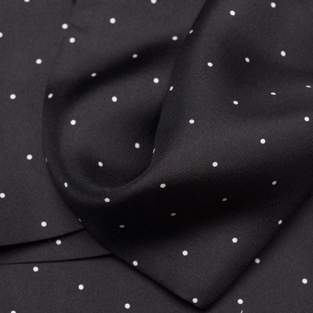 Savona - Slim Silk Scarf - Black