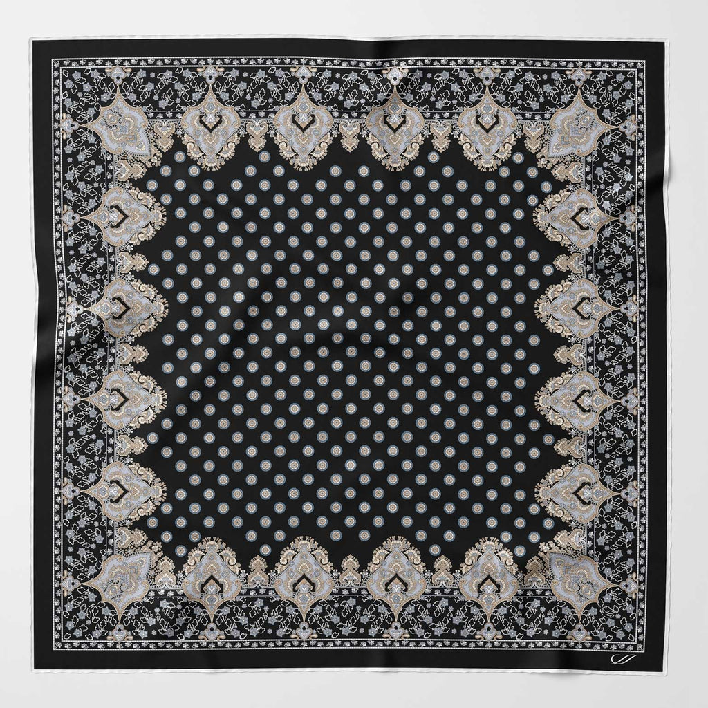 Filippo - Silk Neckerchief - Black