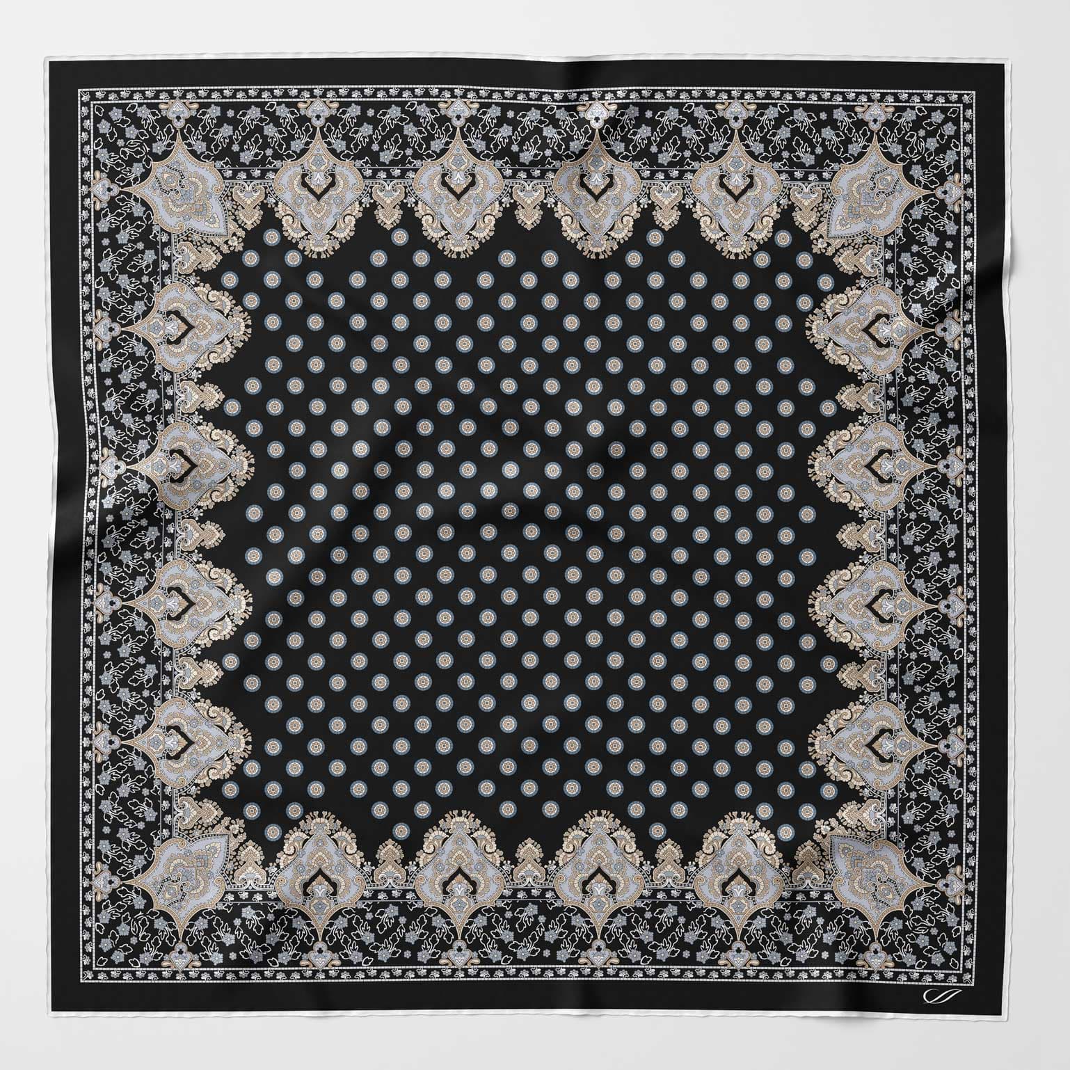 Filippo - Silk Neckerchief - Black