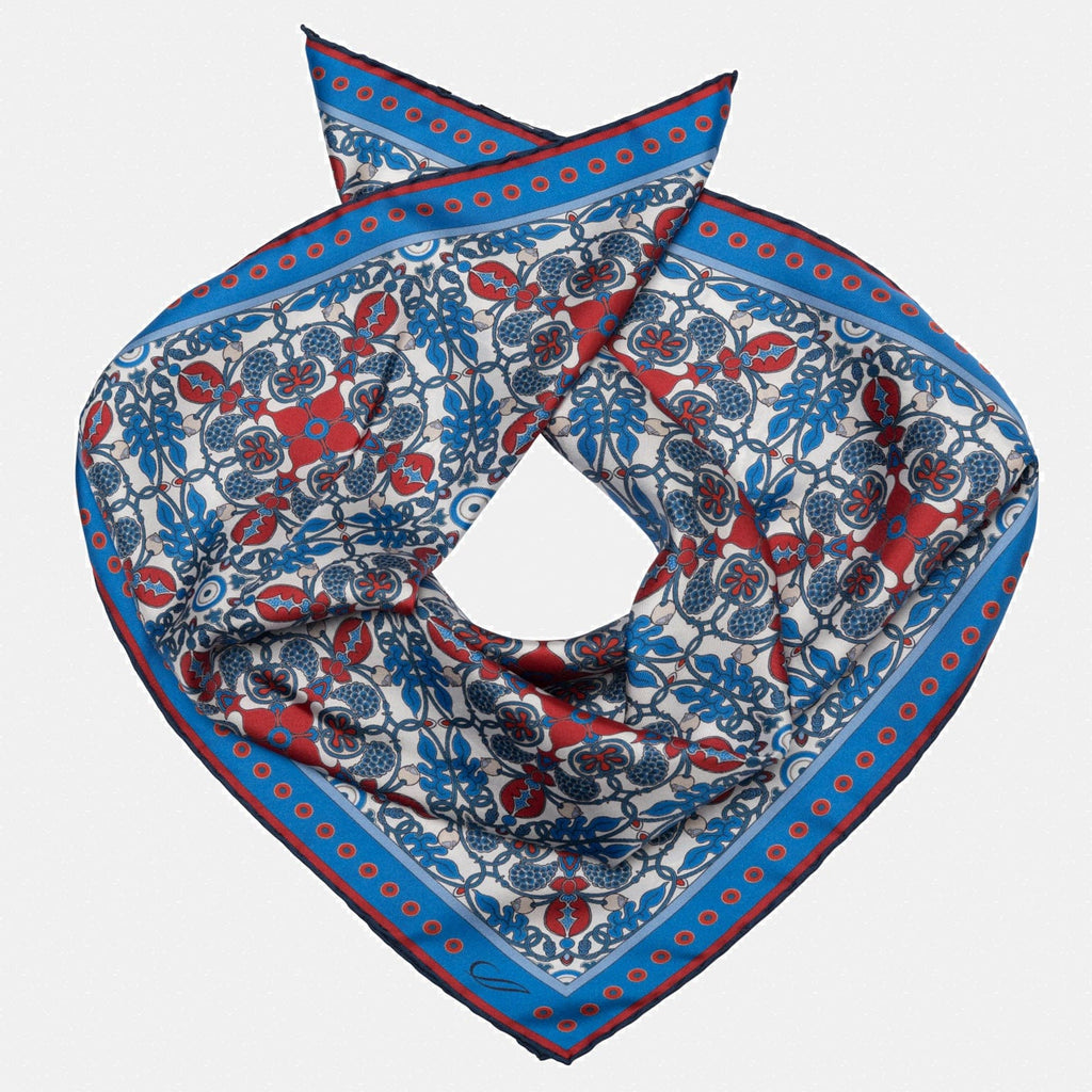 Barbaresco - Silk Neckerchief - Blue and Red - My Men's Shop