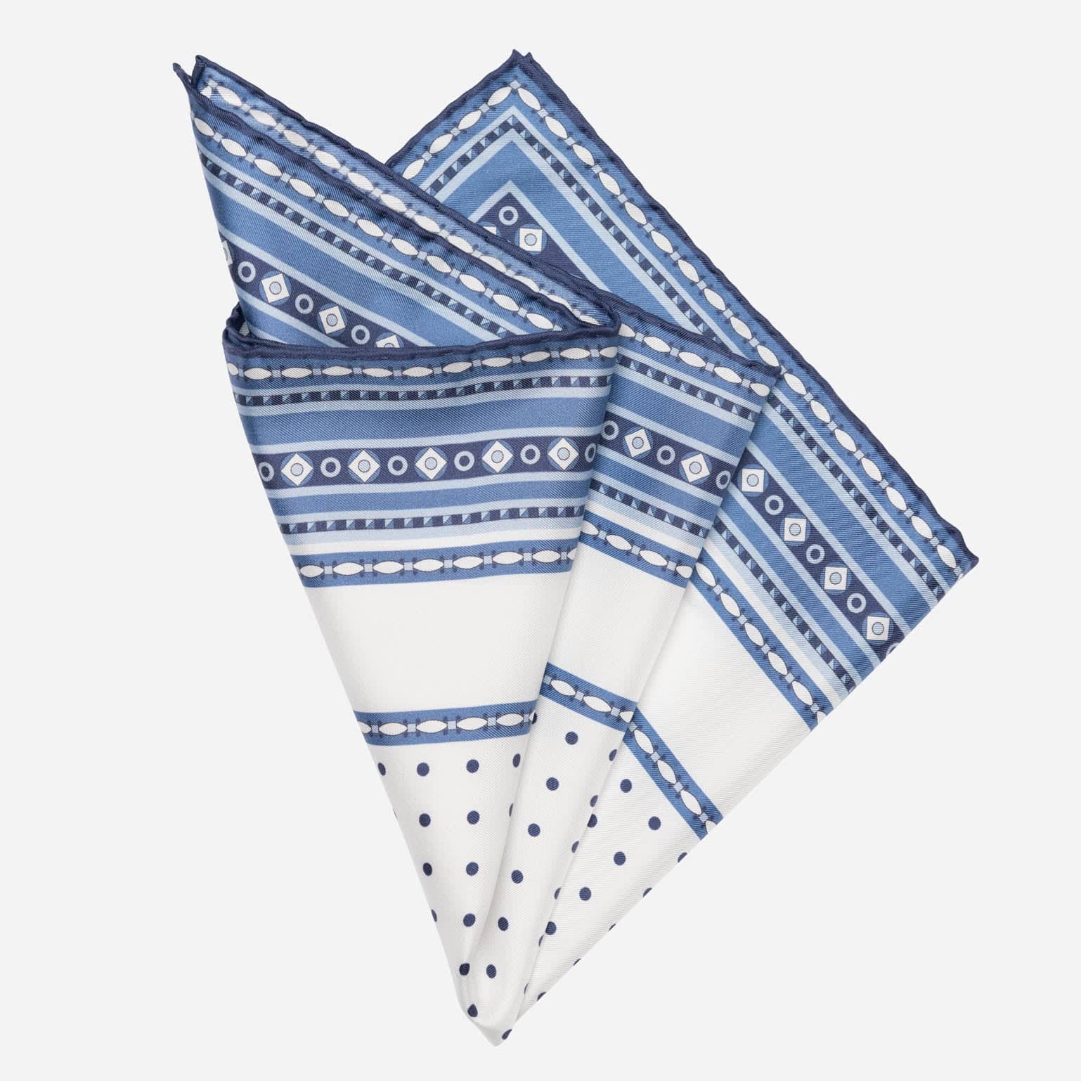 Pois - Silk Pocket Square - Blue - My Men's Shop