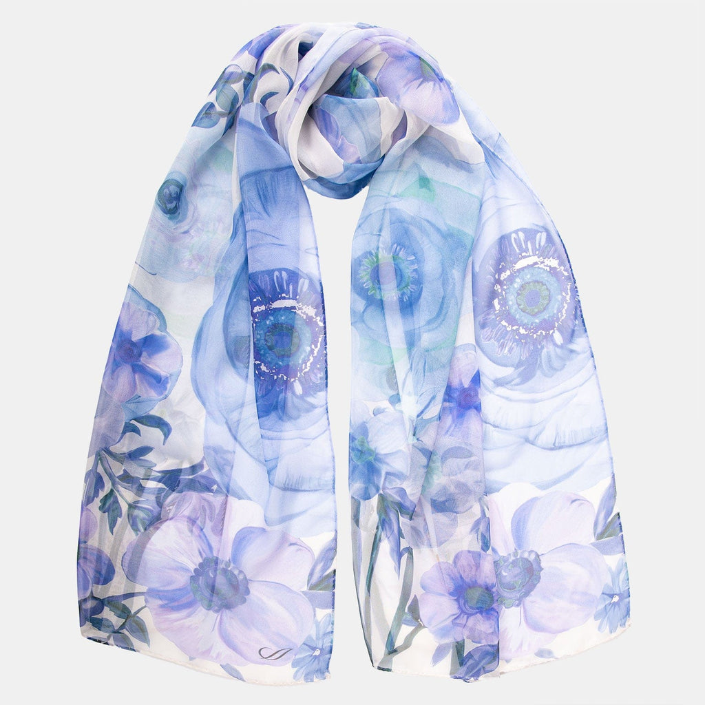Campo de' Fiori - Long Silk Scarf - Blue - My Men's Shop