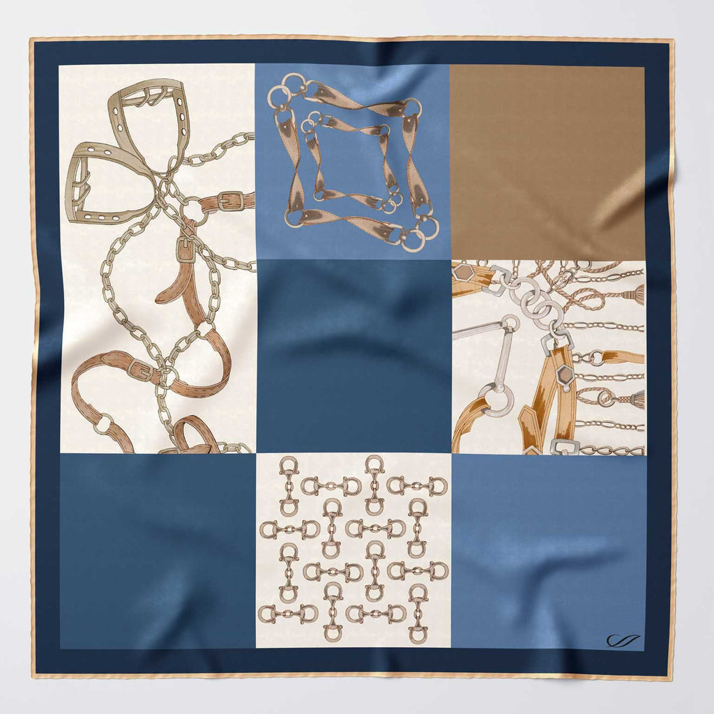 San Siro - Silk Neckerchief - Blue - My Men's Shop