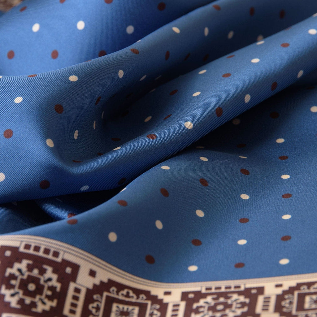 Bergamo - Silk Neckerchief - Blue - My Men's Shop
