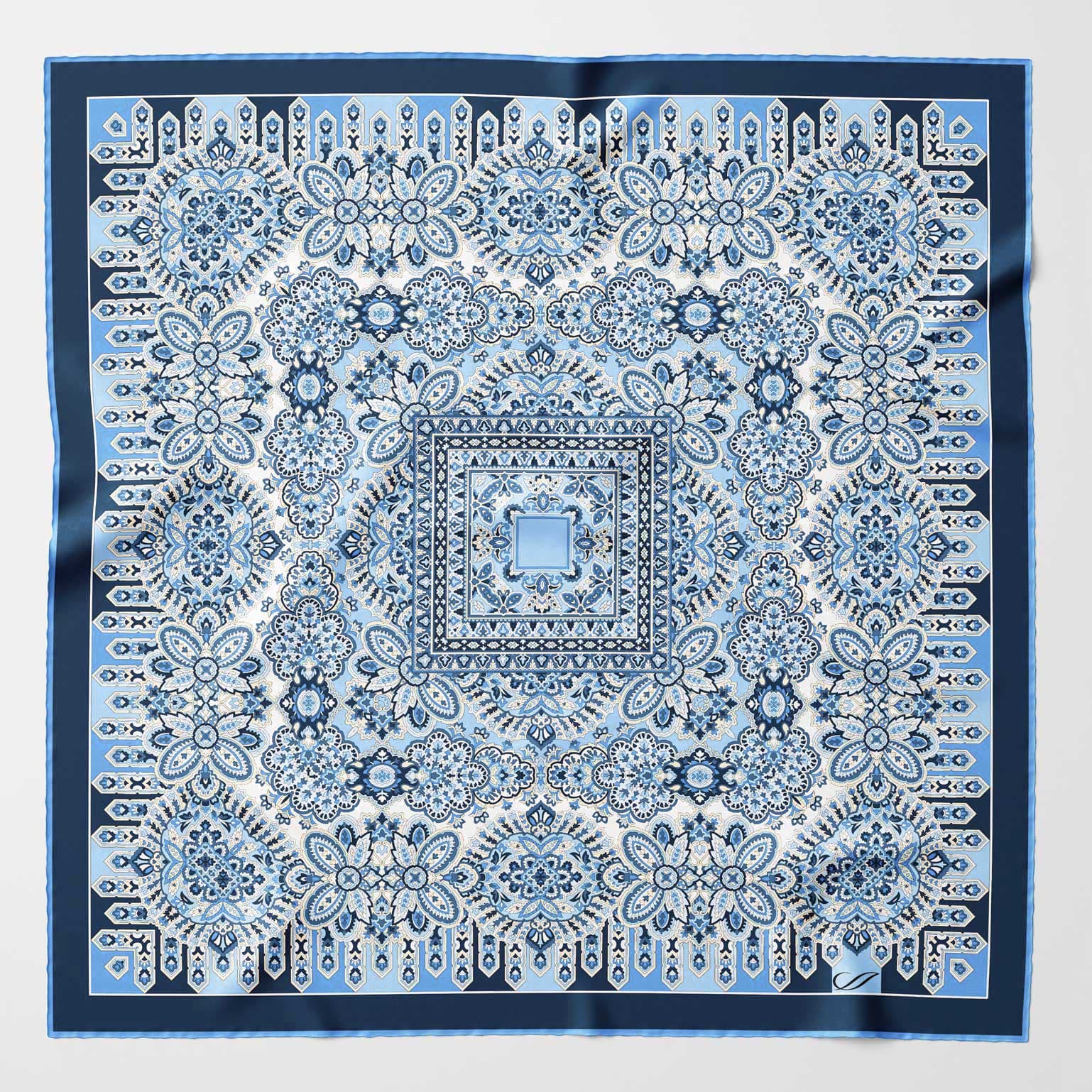 Messina - Silk Neckerchief - Azure