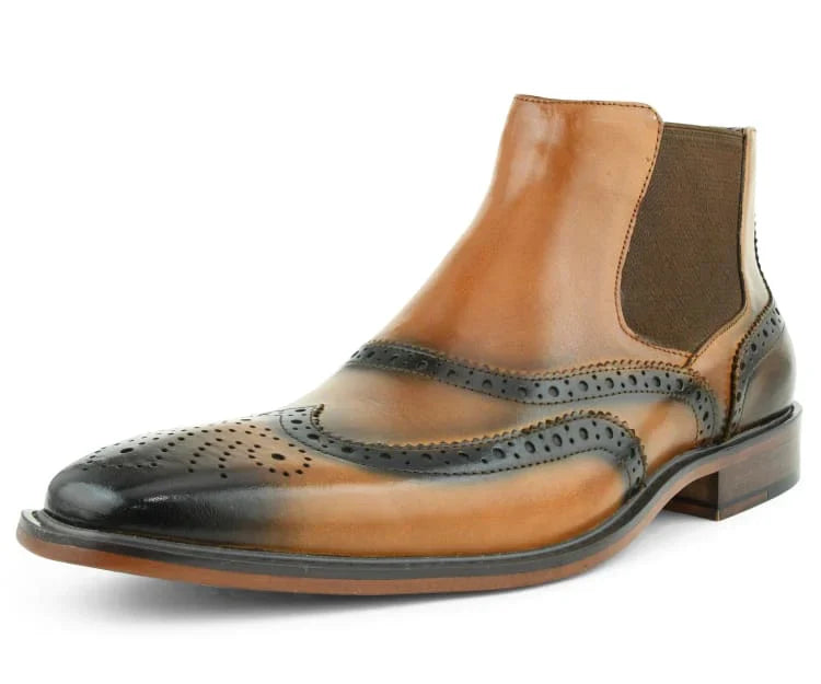ASHER GREEN - AG2632 LEATHER WING TIP BOOT - My Men's Shop