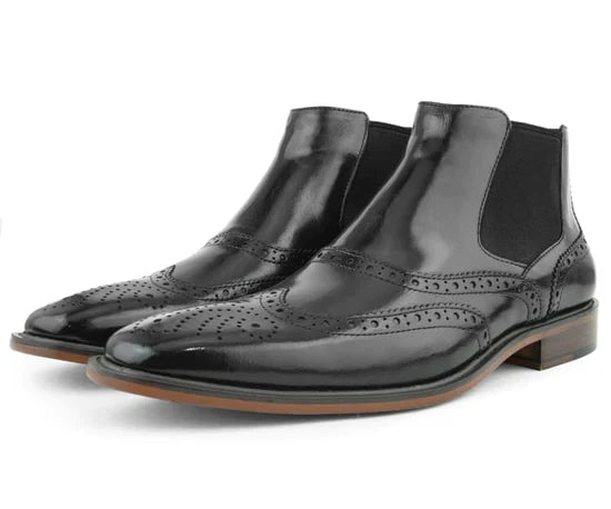 ASHER GREEN - AG2632 LEATHER WING TIP BOOT - My Men's Shop