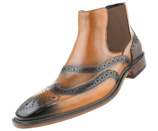 ASHER GREEN - AG2632 LEATHER WING TIP BOOT - My Men's Shop