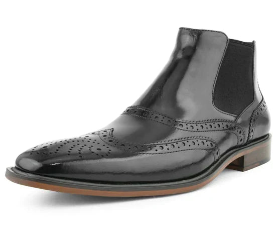 ASHER GREEN - AG2632 LEATHER WING TIP BOOT - My Men's Shop