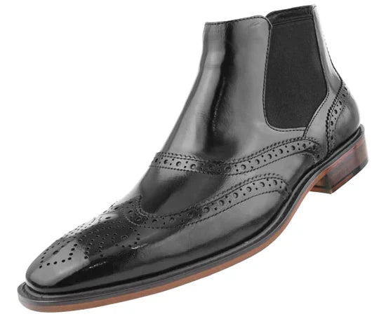 ASHER GREEN - AG2632 LEATHER WING TIP BOOT - My Men's Shop