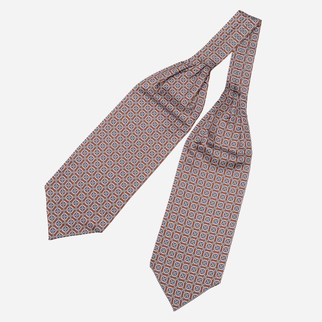 Barberini - Silk Ascot Cravat Tie - Chocolate - My Men's Shop