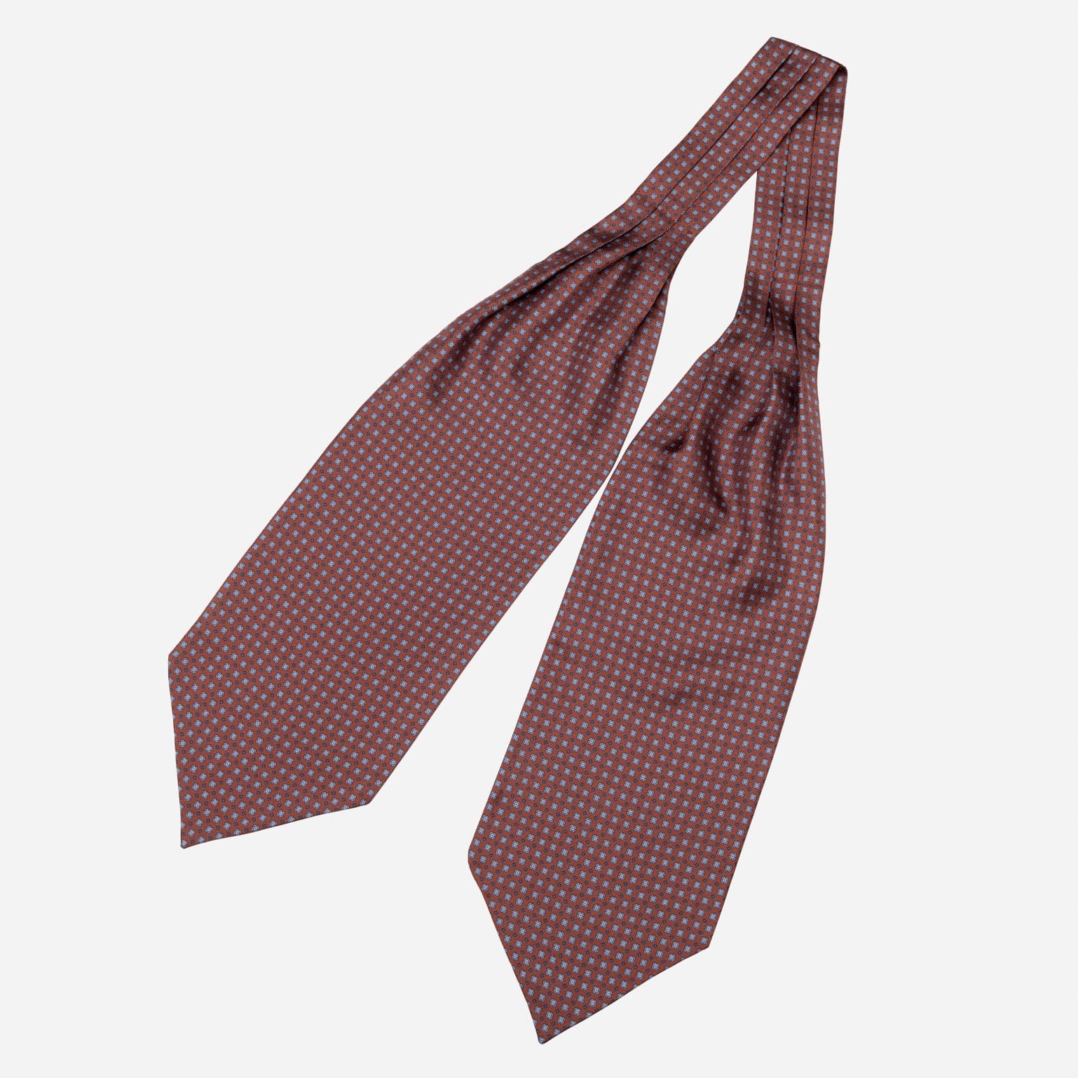 Navona - Silk Ascot Cravat Tie - Chocolate - My Men's Shop